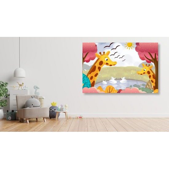 Kép kíváncsi zsiráfok