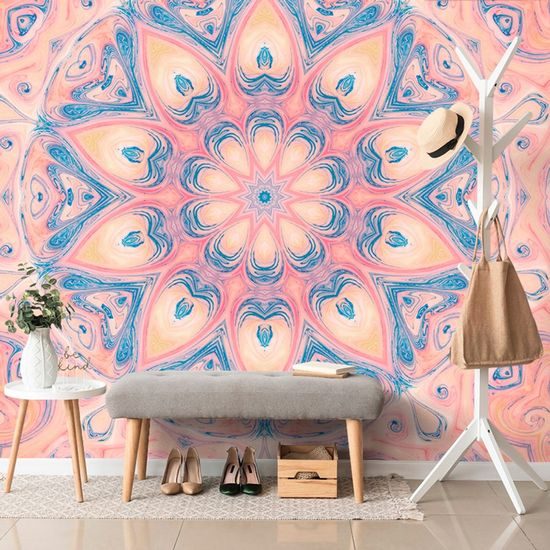 Hipnotikus Mandala öntapadó tapéta pasztell színekben