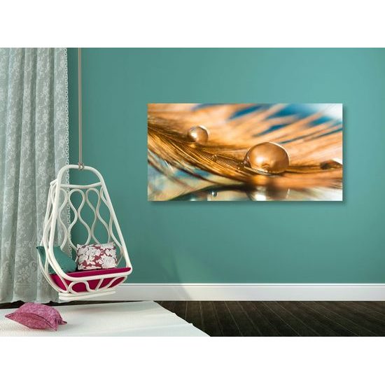 Kép reggeli harmat arany tollon