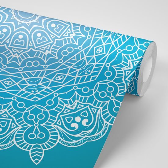 Öntapadó tapéta nyugtató kék Mandala