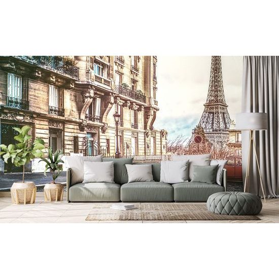 Öntapadó tapéta retro kilátás az Eiffel-toronyra