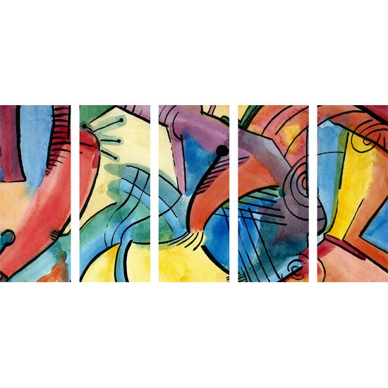 5 részes kép absztrakt művészet egyedisége