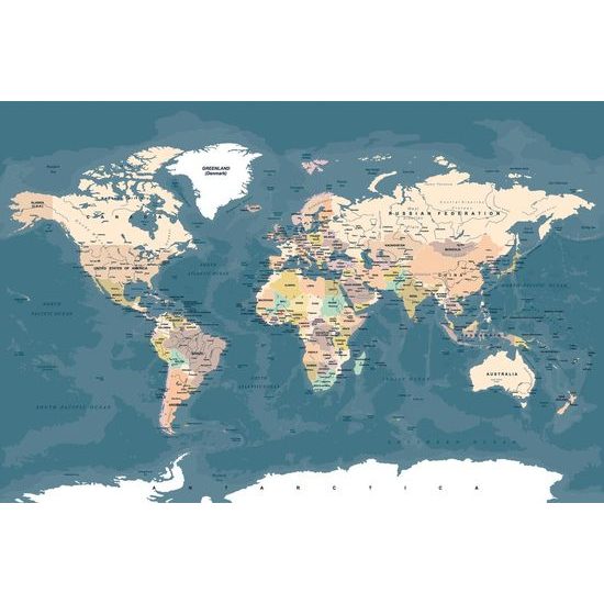 Fotótapéta tiszta világtérkép