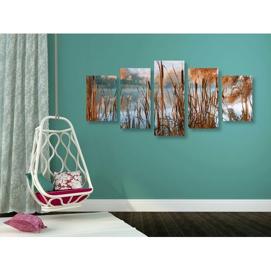 5 részes kép tó az érintetlen természet közepén