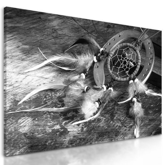 Kép indián álomfogó fekete-fehér kivitelben