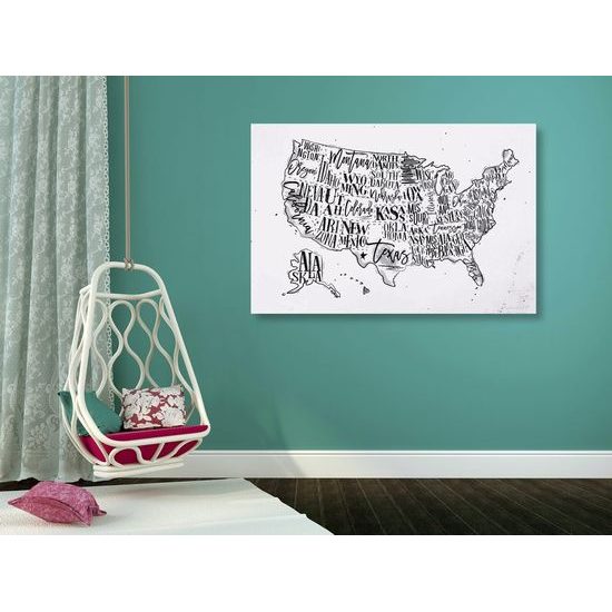 Parafa kép az USA modern térképe államokkal