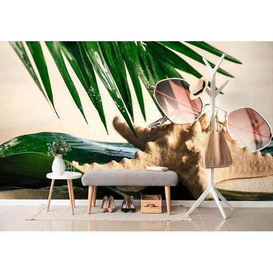 Öntapadó fotótapéta napszemüveg egy tengeri csillagon