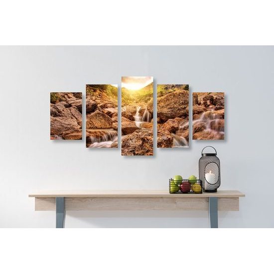 5 részes kép gyönyörű vízesések