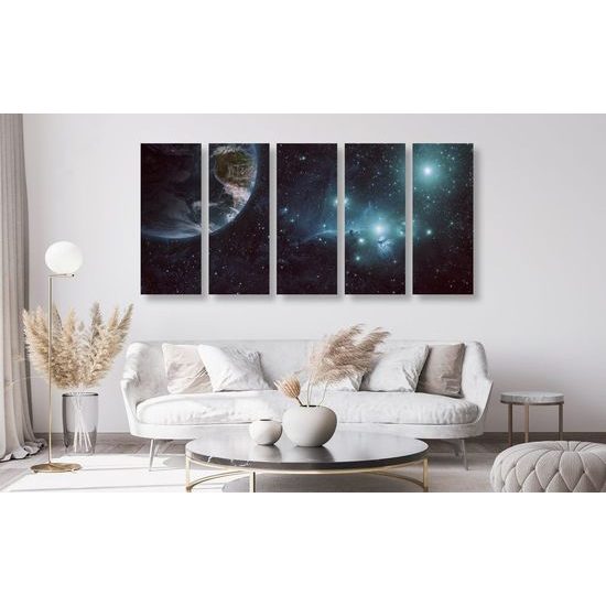 5 részes kép sötét és végtelen világűr