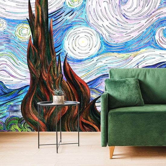 Tapéta Van Gogh csillagos éjszaka utánzata