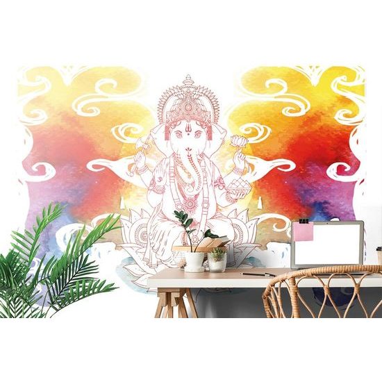 Öntapadó tapéta Buddhista Ganesha színes változatban
