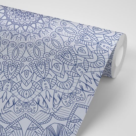 Öntapadó tapéta gyönyörűen kidolgozott Mandala kék kivitelben