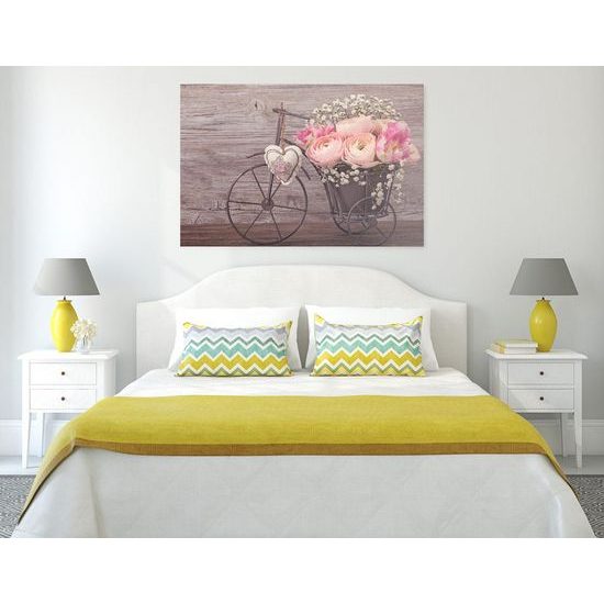 Kép kerékpár virágokkal vintage stílusban