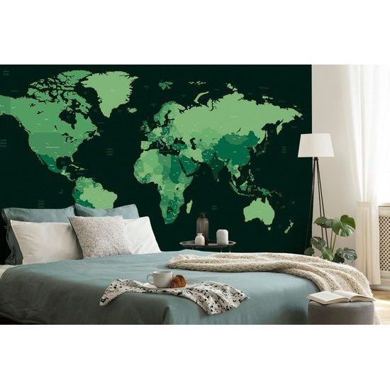 Öntapadó tapéta az államok térképe zöld színben