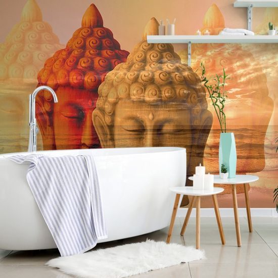 Öntapadó tapéta érdekes Buddha fej öntapadó tapéta