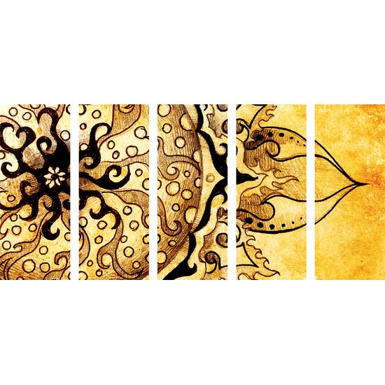 5 részes kép napos Mandala