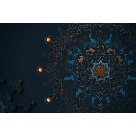 Tapéta elegáns Mandala arany elemekkel