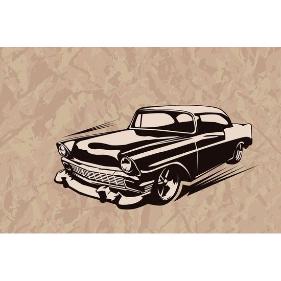 Tapéta egy retro veterán autó gyönyörű ábrázolása