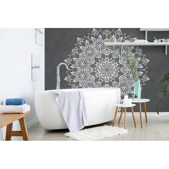 Öntapadó tapéta művészi absztrakció virág motívummal