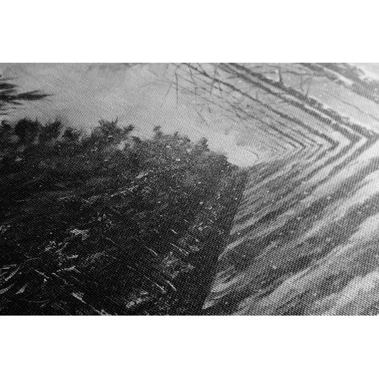 Kép havas sugárút fekete-fehér kivitelben