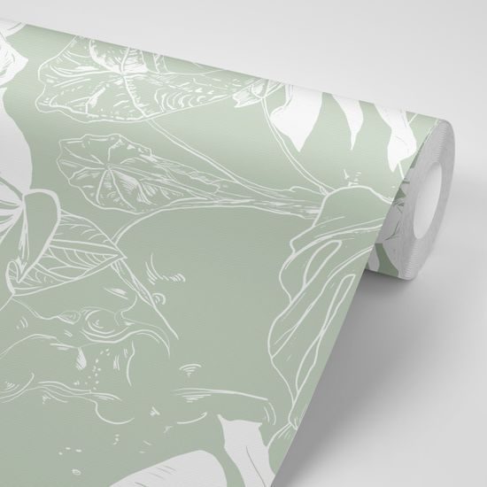 Öntapadó tapéta elegáns monstera zöld tónusokkal