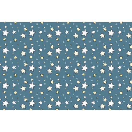 Öntapadó tapéta játékos csillagok kék alapon
