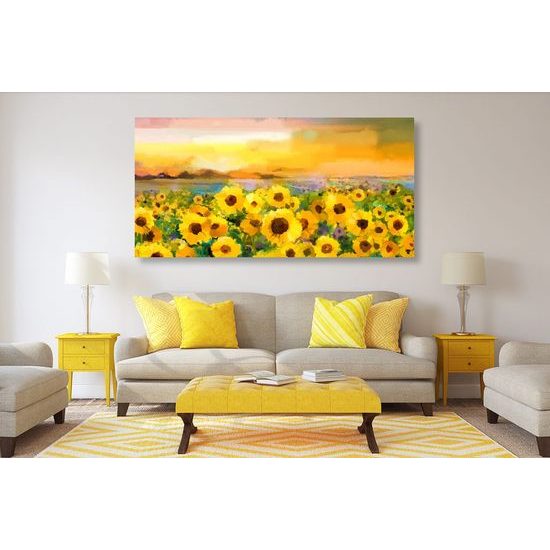 Kép napraforgókkal teli mező