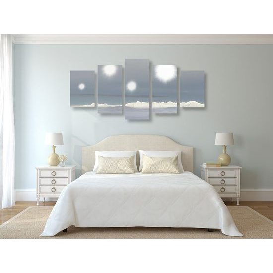 5 részes kép nap tükröződése az Antarktisz felett