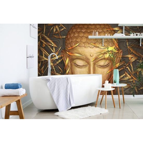 Öntapadó tapéta részlet a mosolygó Buddha arcáról