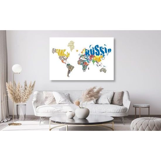 Parafa kép világ térkép feliratokból