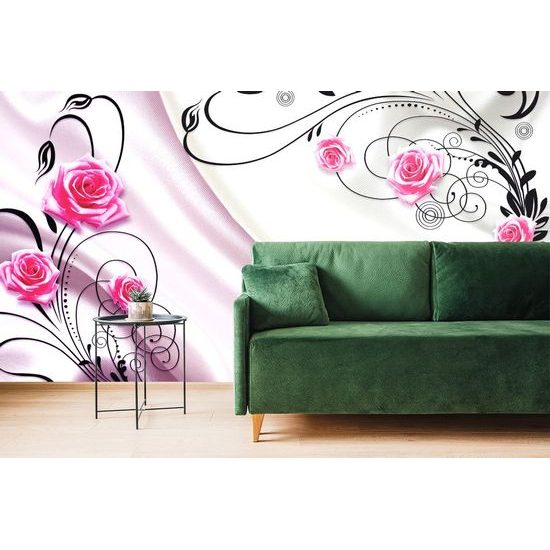 Öntapadó fotótapéta rózsák bársonyszöveten