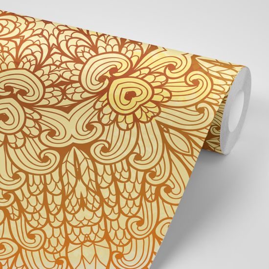 Öntapadó tapéta arany etnikai mandala