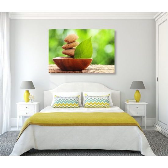 Kép Zen kövek és levél a természetben