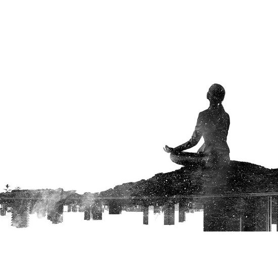 Kép női lélek útja fekete-fehér kivitelben