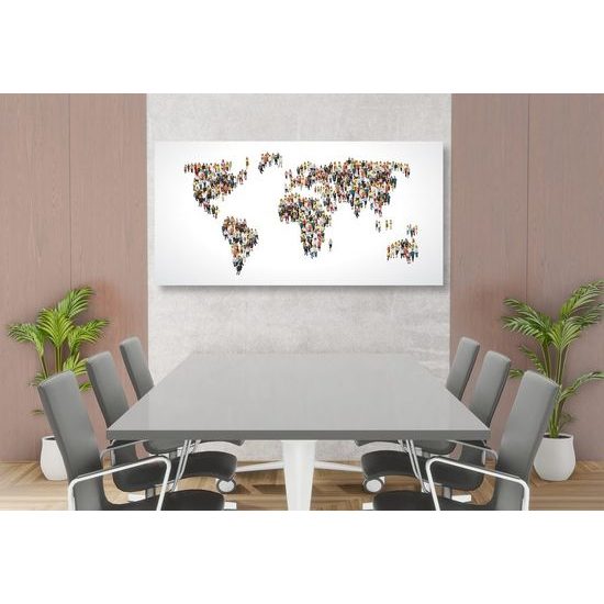 Parafa kép világ térkép ember alakokból