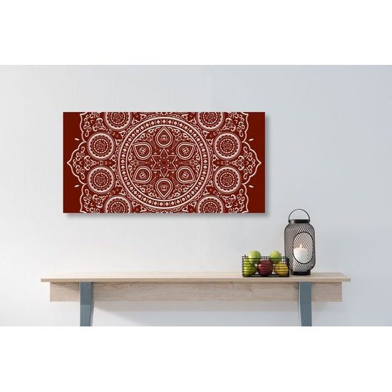 Kép lágy Mandala bordó háttéren