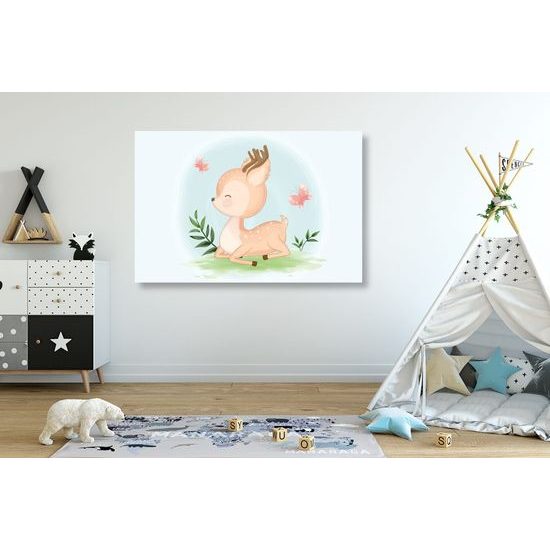 Kép csodálatos alvó őzike