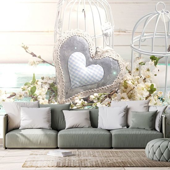 Szíves csendélet öntapadó fotótapéta vintage stílusban