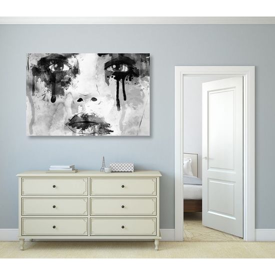 Kép nő sebezhetősége fekete-fehér kivitelben