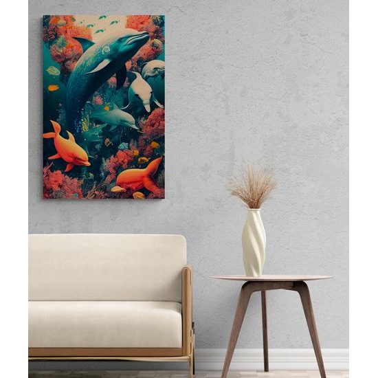 Kép szürreális delfinek