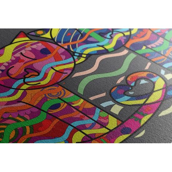 Kép szerelmes macskák pop art stílusban