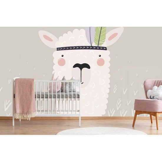 Tapéta kalandvágyó tollas láma