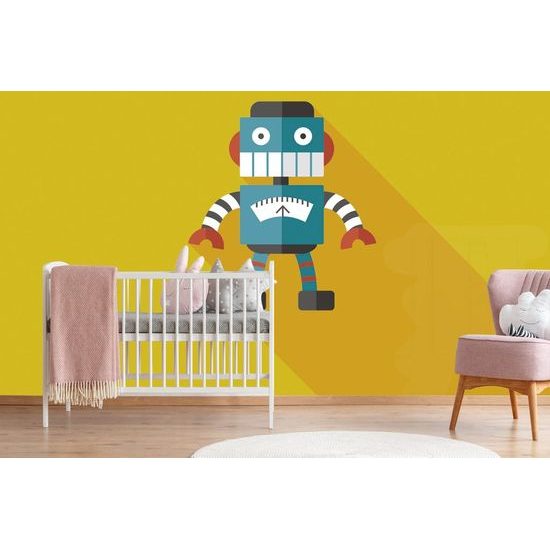 Öntapadó tapéta vicces robot