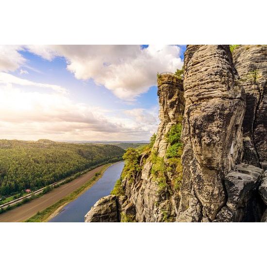 Öntapadó fotótapéta kilátás az Elba folyóra a sziklákról