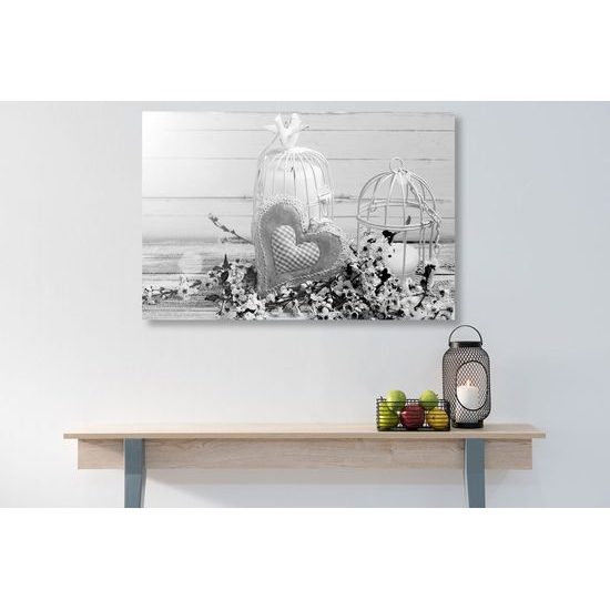 Kép szeretet fekete-fehér csendélete