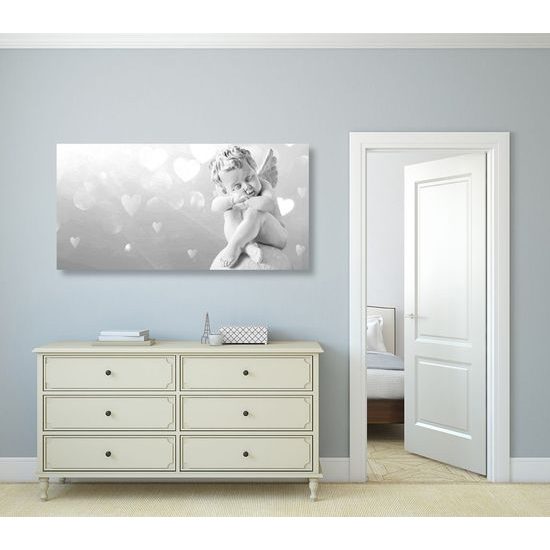 Kép angyalka fekete-fehér kivitelben