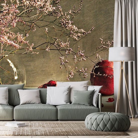 Öntapadó fotótapéta egy csendéletről, egzotikus gránátalmával