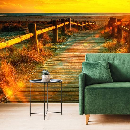 Varázslatos öntapadó fotótapéta naplemente az óceán mellett