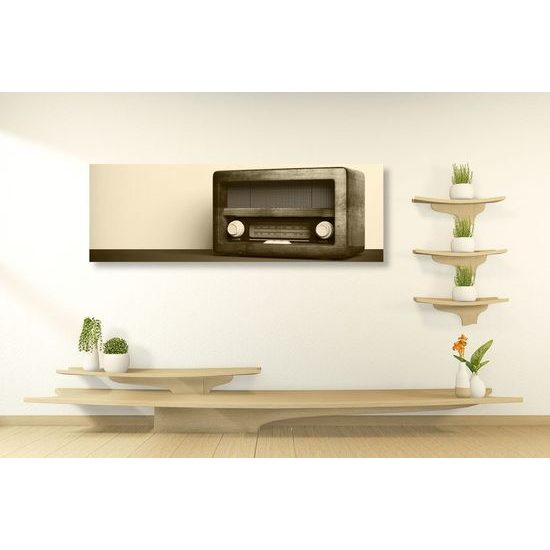 Kép régi rádió szépia kivitelben