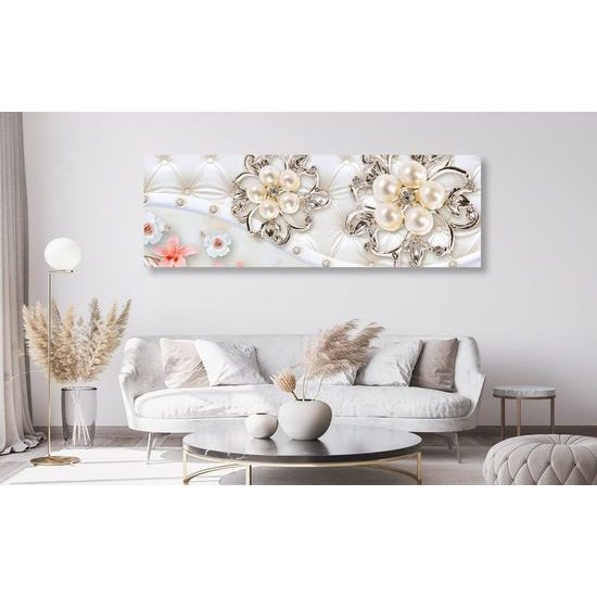 Kép luxus gyöngyök virágokkal